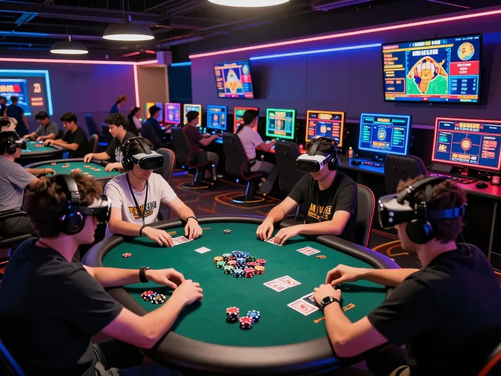 Exciting online gaming atmosphere at Nhà Cái Kuwin, showcasing diverse players enjoying casino games.