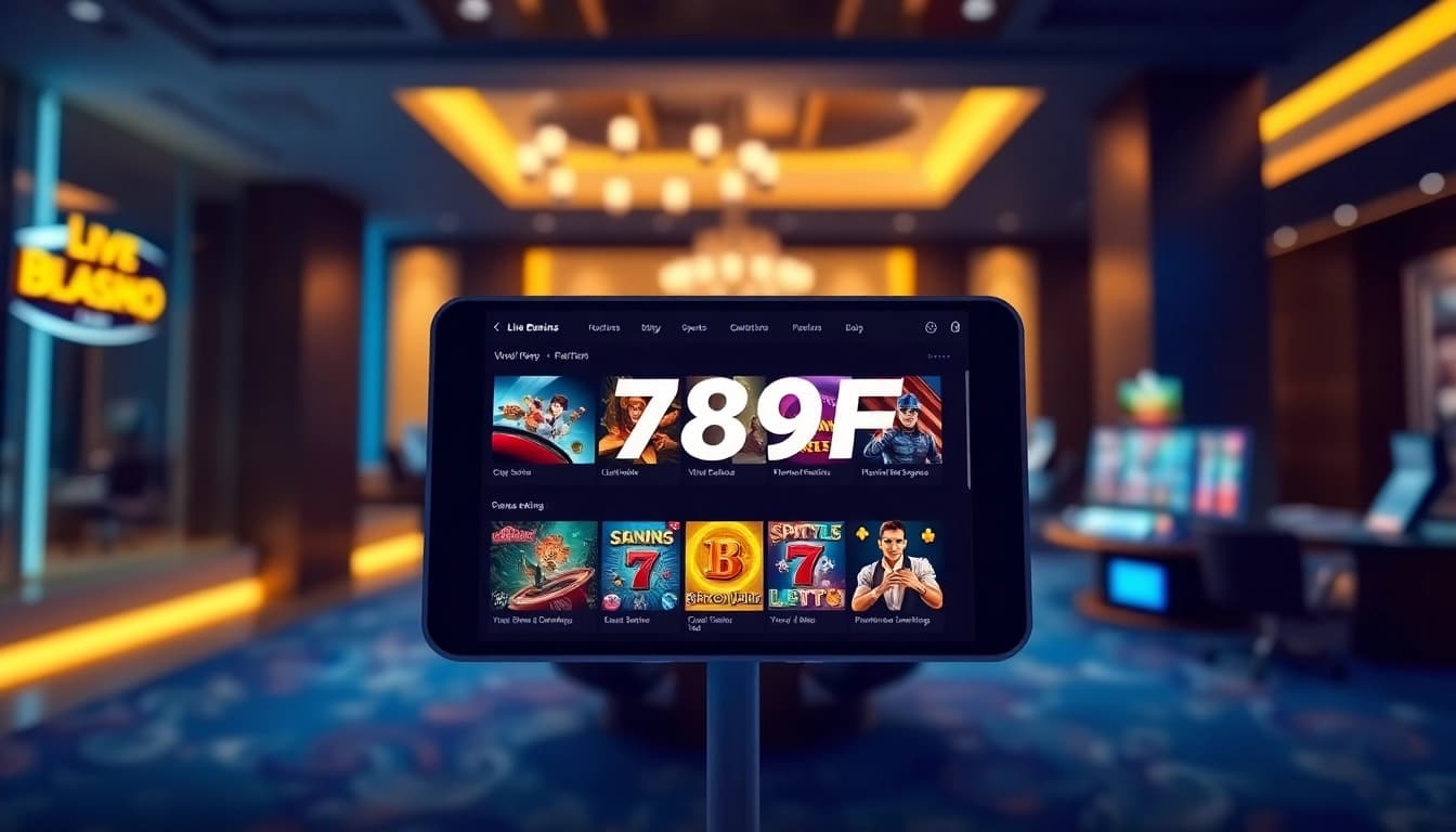 The dynamic interface of 789F, showcasing diverse gaming options, inviting users to explore online gambling.