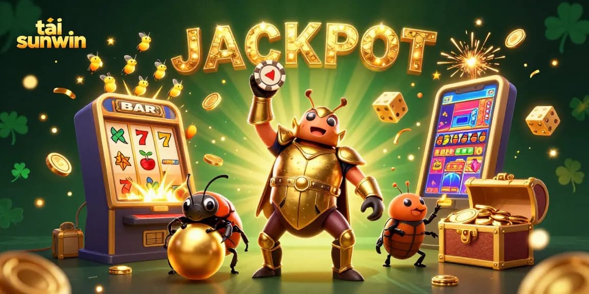 Engage in exciting wins while playing tải sunwin with colorful slots and captivating characters in a vibrant casino scene.