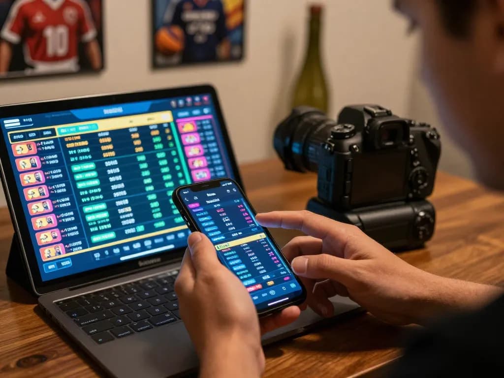 Engaging sports betting moment with 7meter Link Alternatif displayed on mobile devices, capturing excitement and strategy.
