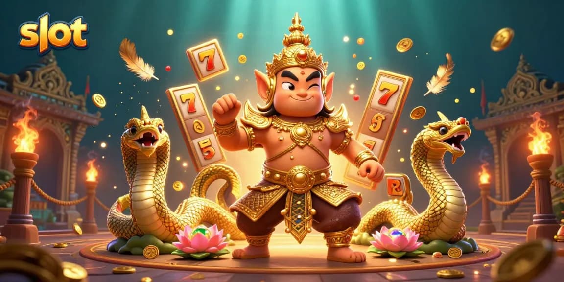 Experience thrilling slot gameplay in an enchanting scene with golden temple guardians and dynamic casino elements.