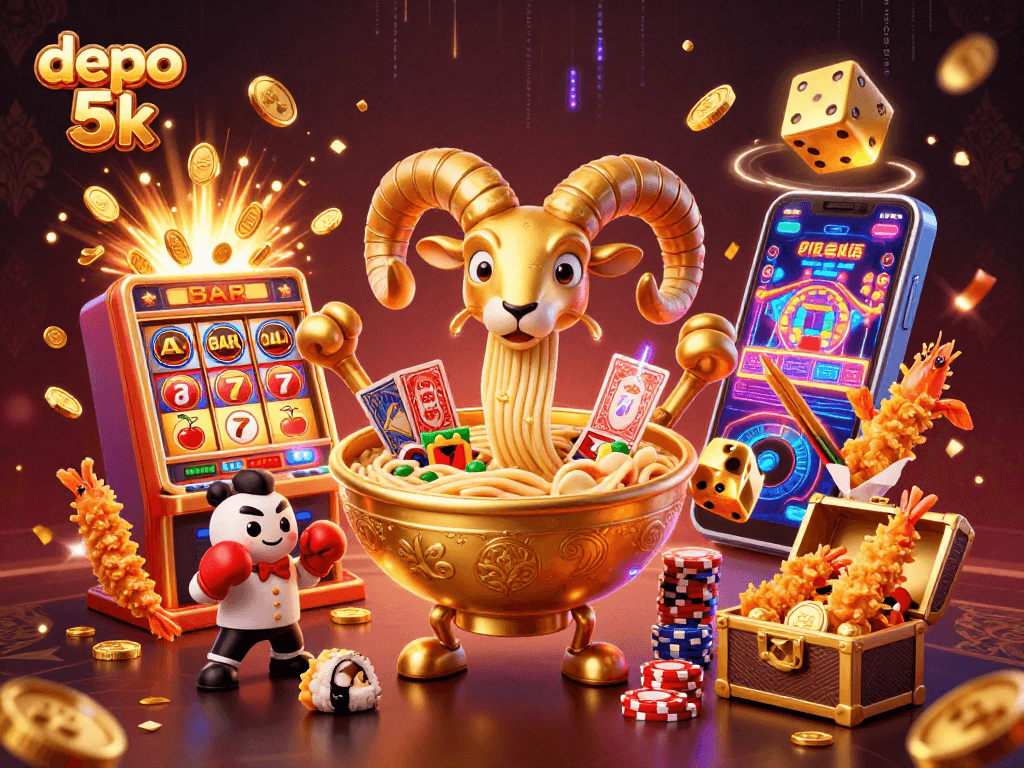 Engage with the thrilling depo 5k slots experience featuring charming characters and vibrant casino elements.