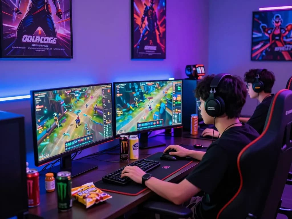Exciting gaming setup with player engaged in DEWI123 online gaming.