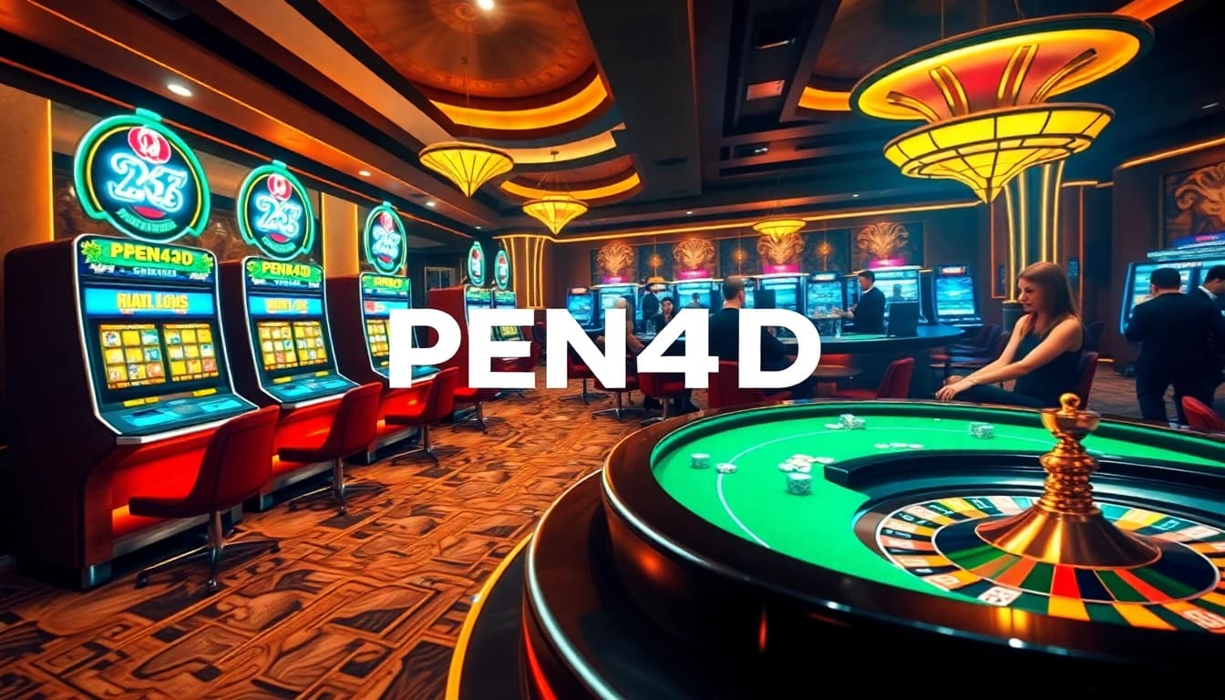 PEN4D daftar offers an exciting gambling experience with slot machines and poker tables.