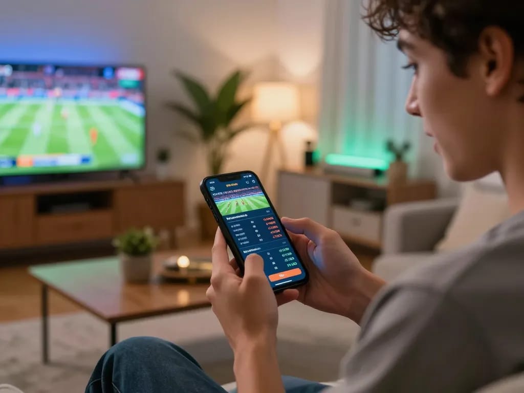 Exciting mobile betting experience on 123bmvp with live sports odds and personal gaming setup