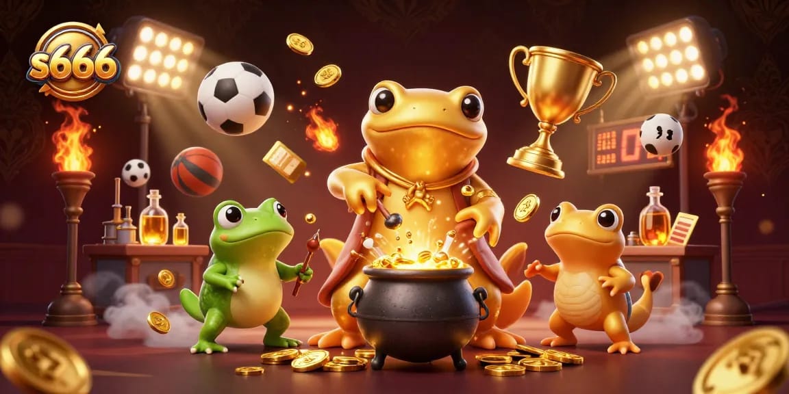 Engage in thrilling gameplay at s666 with our golden salamander alchemist amidst a bustling casino atmosphere.