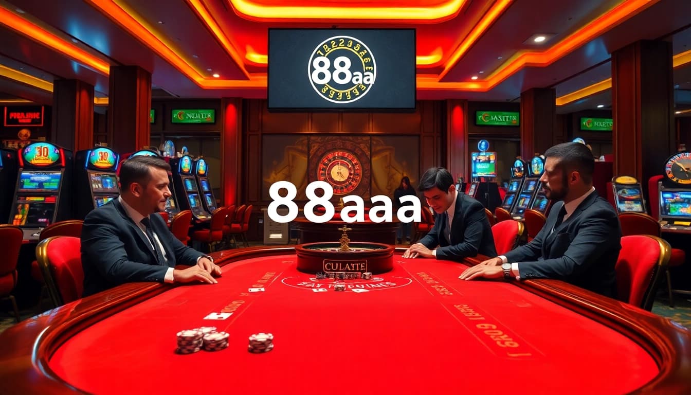 Exciting casino scene at 88aa featuring professional players engaging in blackjack.