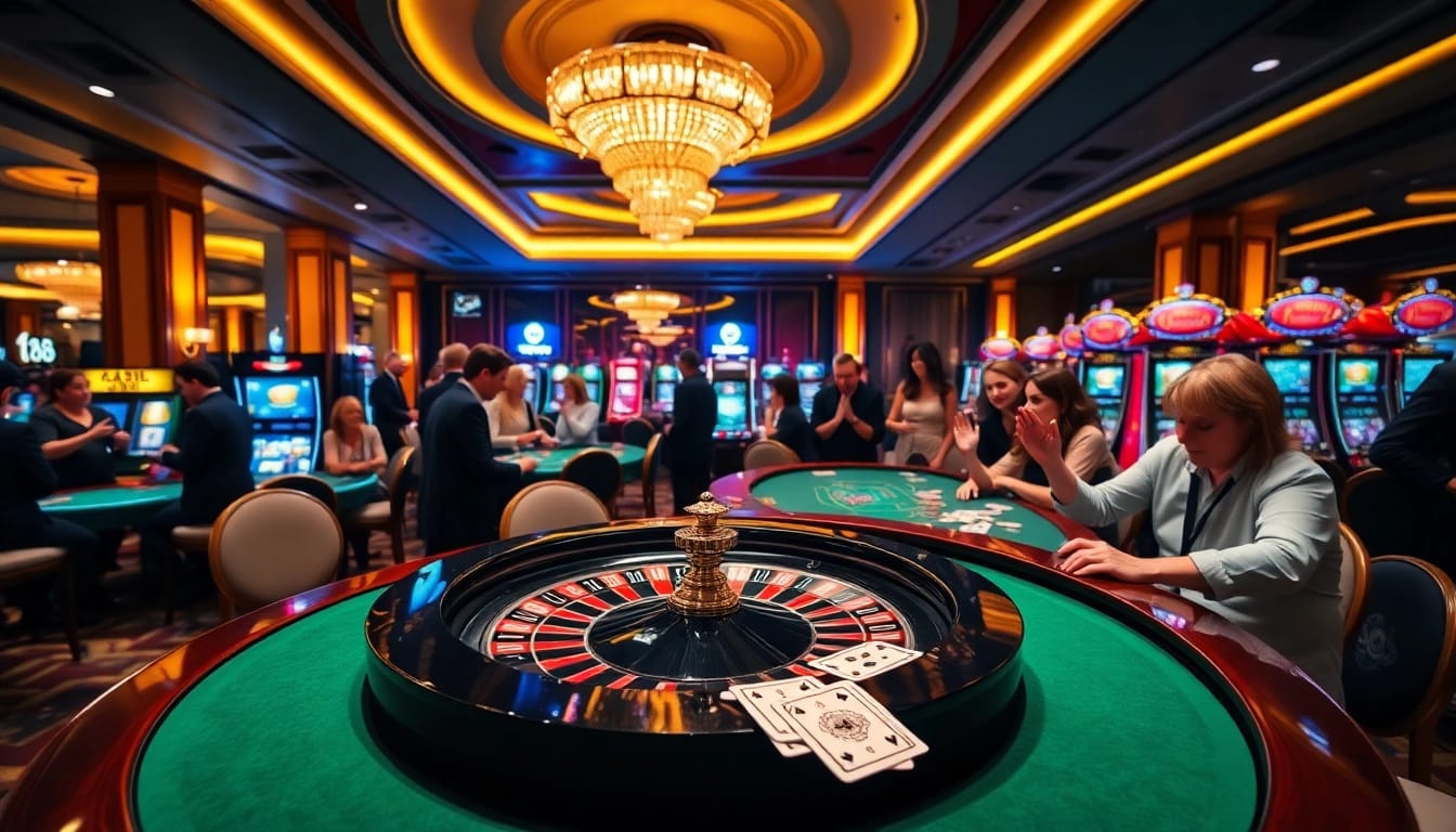 Experience the thrills at RR 88 casino tables with vibrant roulette and excited players.