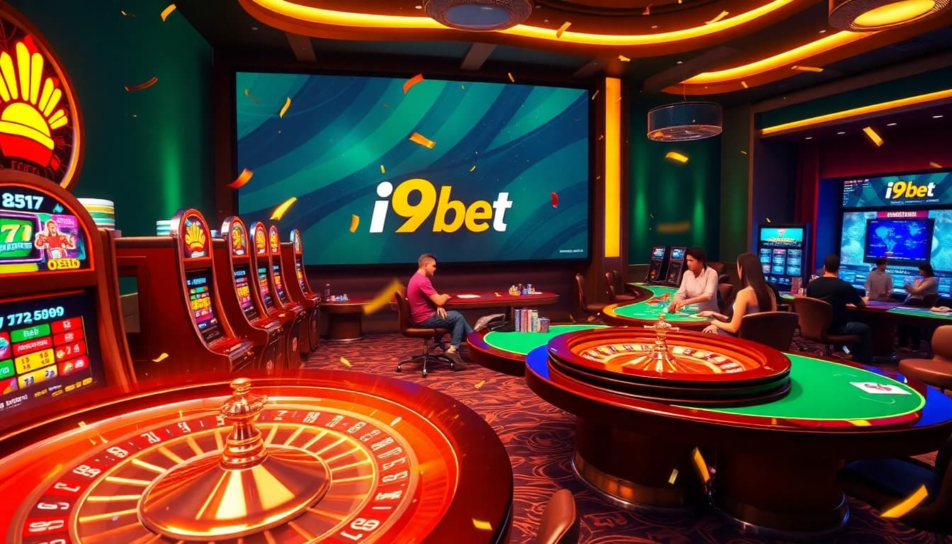Experience the thrill of betting at i9bet with spinning slot machines and dynamic poker tables.