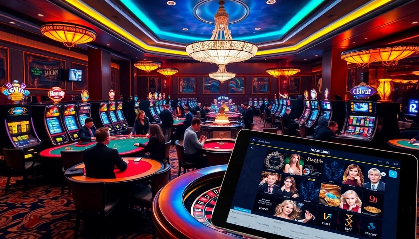 Action-packed gaming scene showcasing https://mmoo1.de.com/ with luxury casino elements and engaged players.
