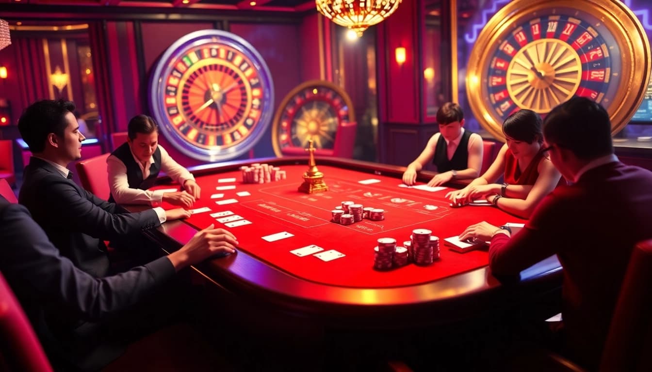 Experience thrilling gameplay with LEGO138 daftar at a vibrant casino table filled with excitement.