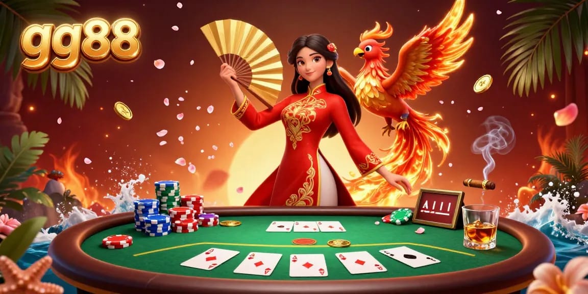 Experience thrilling action at gg88 casino with vibrant poker and golden treasures!