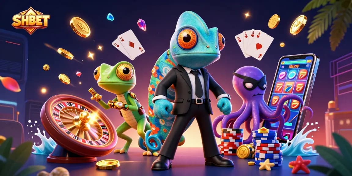 Engage in thrilling gameplay with SH BET at a vibrant online casino showcasing dynamic characters.
