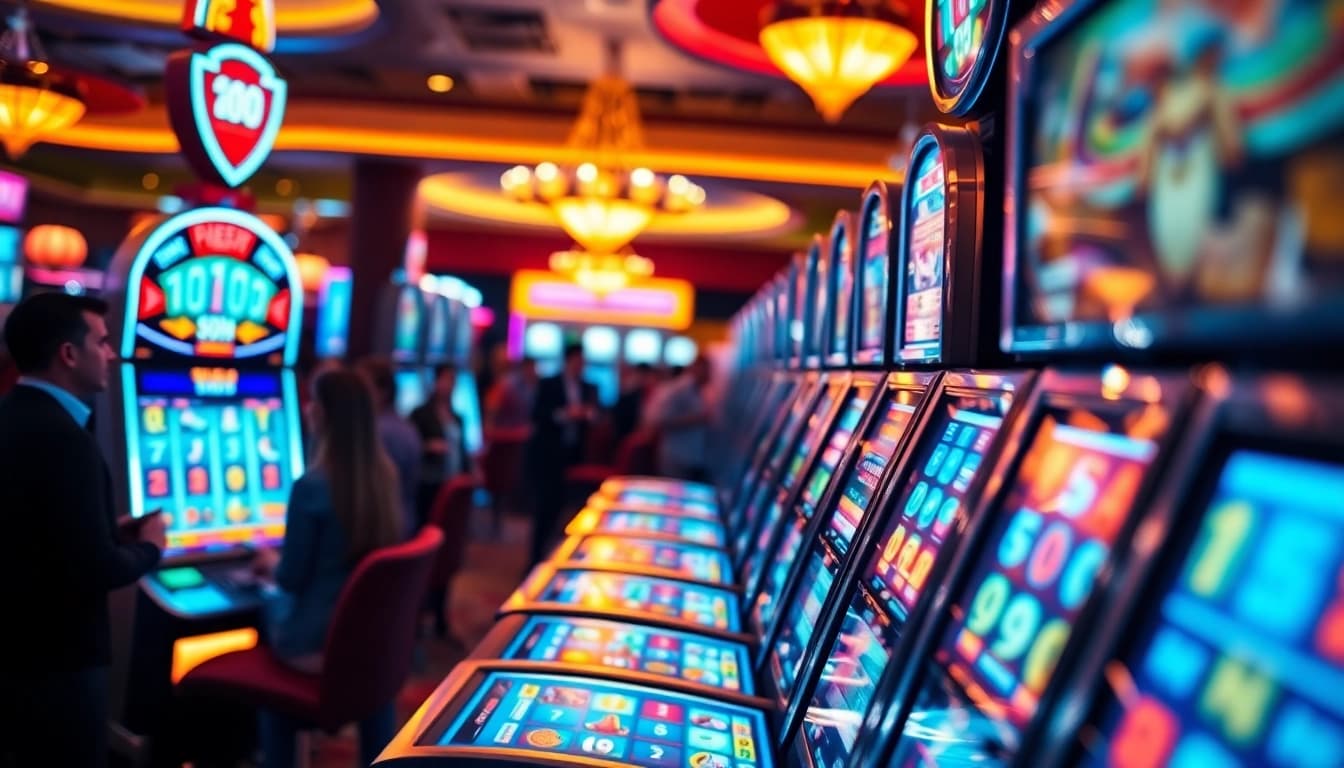 Win big at Nova88 withdrawal Malaysia amidst vibrant casino slot machines.