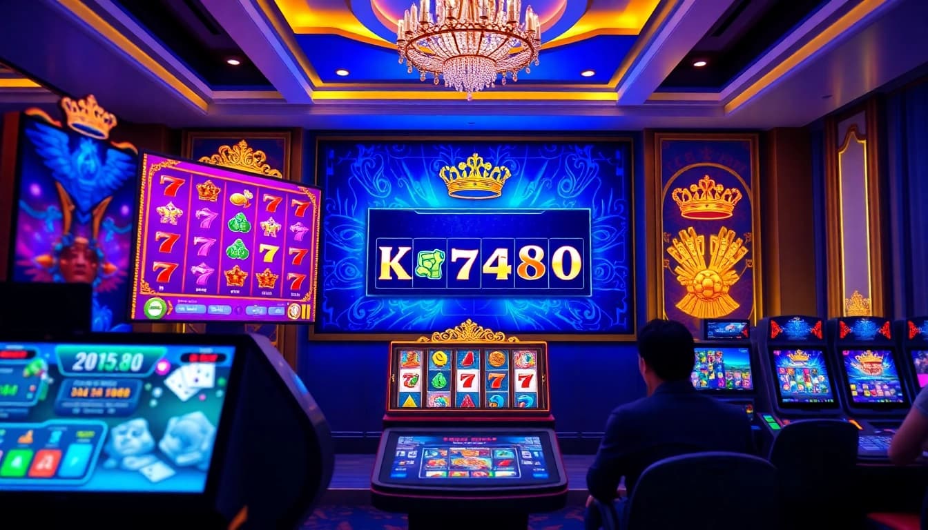 Engaging online gaming interface showcasing king88 slot games in a vibrant, royal setting.