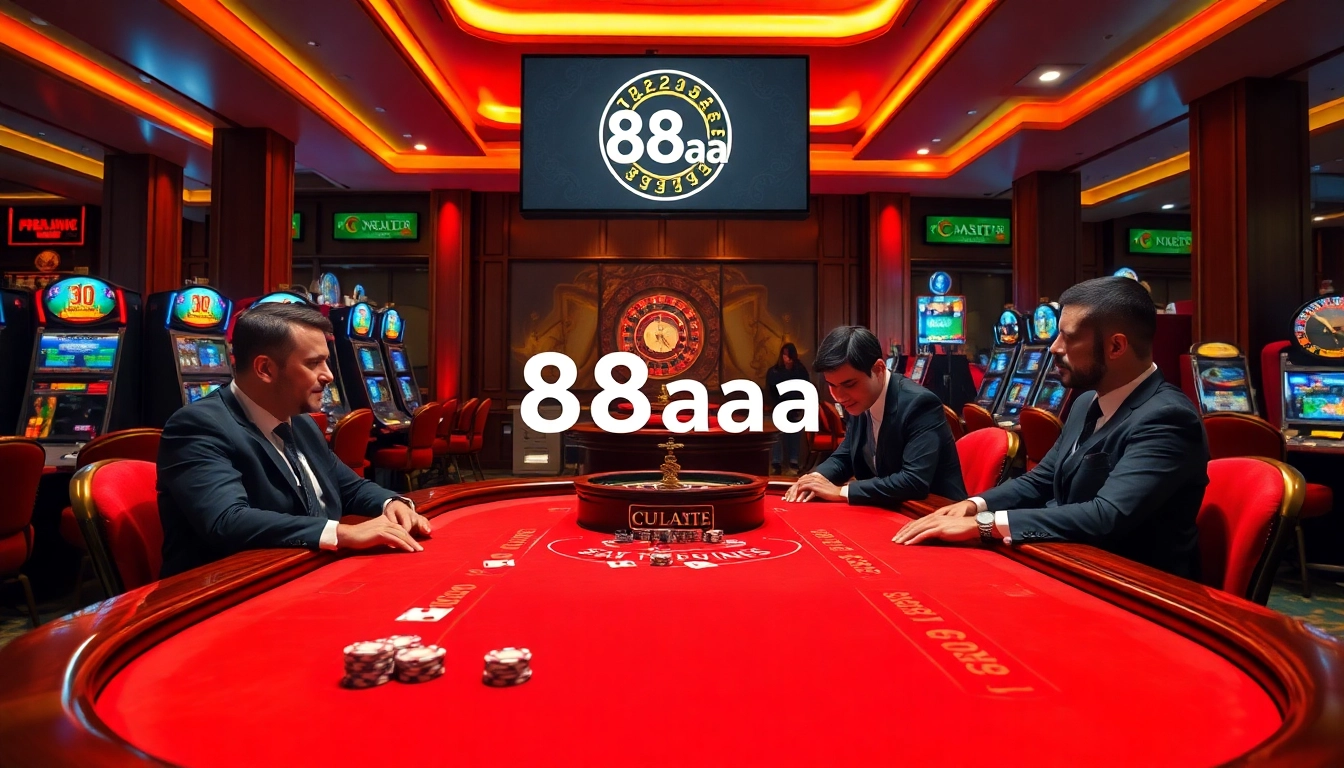 Exciting casino scene at 88aa featuring professional players engaging in blackjack.