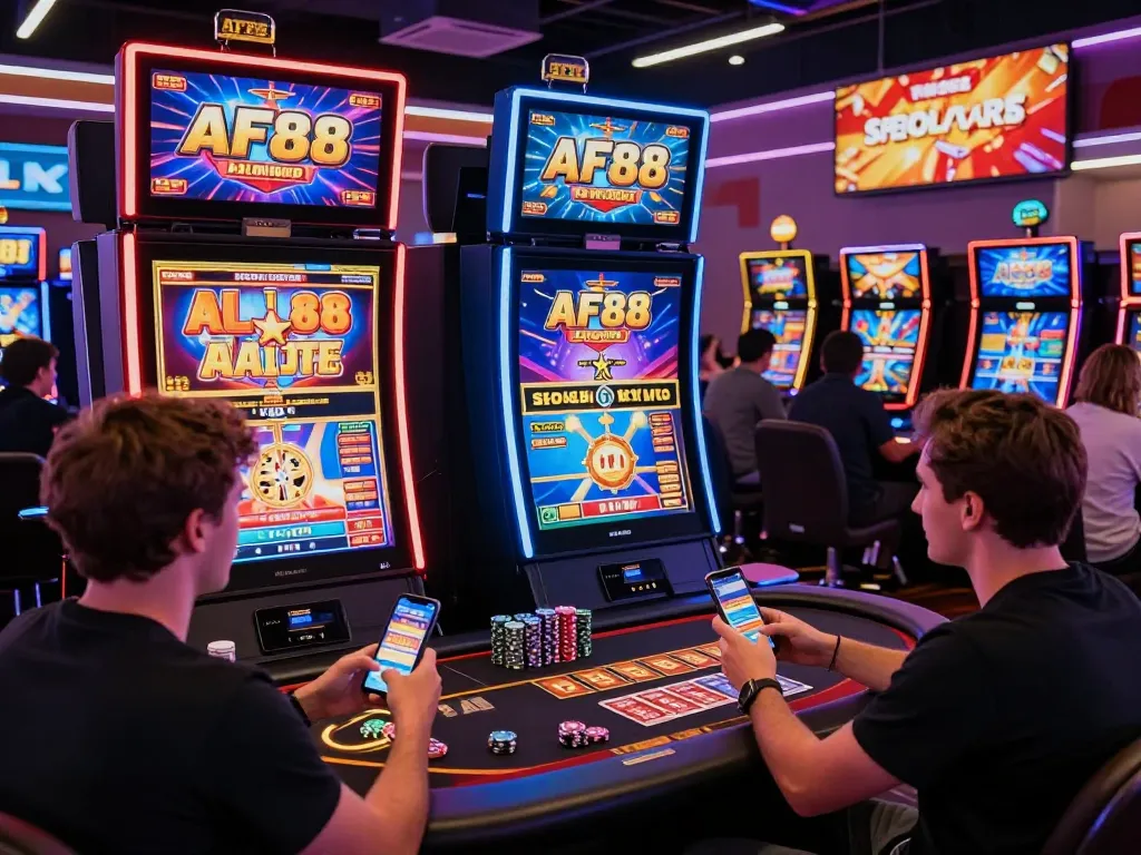 AF88 net online casino scene with engaging players and vibrant gameplay atmosphere