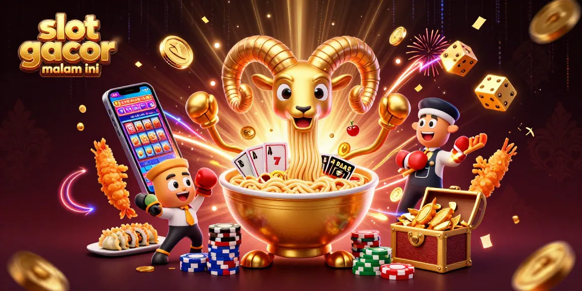 Experience the excitement of slot gacor malam ini with our vibrant 3D casino illustration featuring jackpots and dynamic characters.