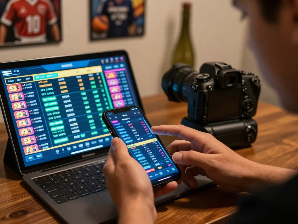 Engaging sports betting moment with 7meter Link Alternatif displayed on mobile devices, capturing excitement and strategy.