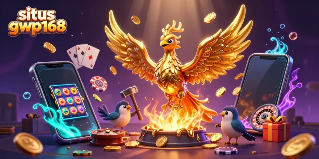 Situs gwp168 menawarkan pengalaman bermain slot terbaik dengan karakter phoenix emas dan elemen permainan menarik.