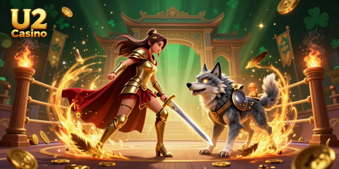 Engage in thrilling action at U2 Casino with dynamic characters and vibrant casino elements.