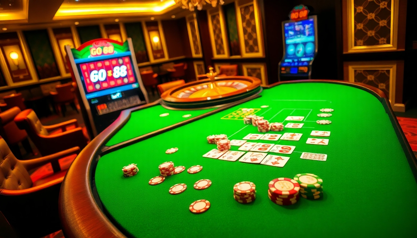 Engage with GO 88's vibrant casino atmosphere, featuring exciting poker and roulette games.
