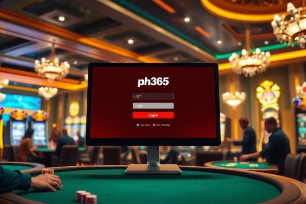Securely access your account with ph365 login at a lavish casino gaming scene.