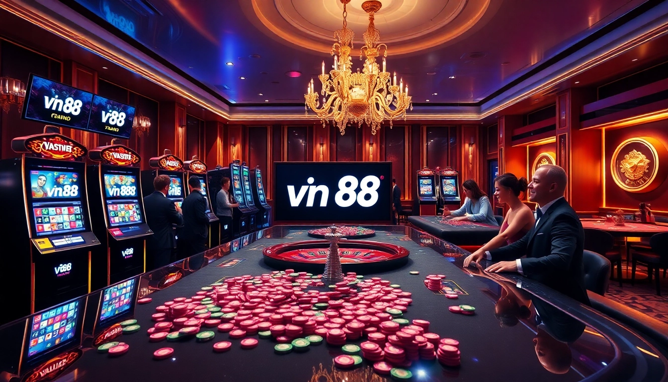 Experience thrilling games at vn 88 online casino with exciting slot machines and vibrant poker tables.