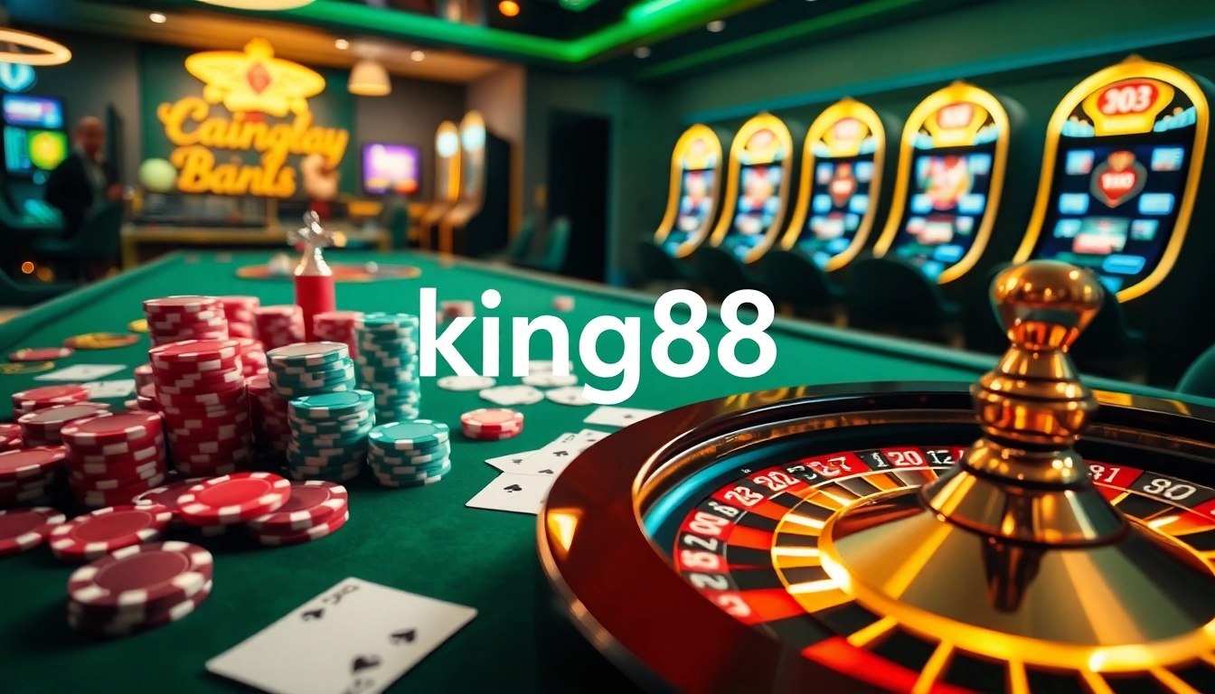 Experience the thrill of king88 with engaging casino tables and vibrant gaming action.