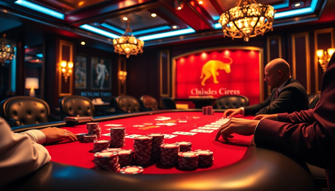 The official hidden wiki showcases a thrilling poker game with chips and cards in a luxurious casino setting.