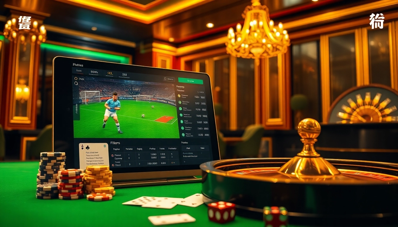 Betting on แทงบอลโลก with excitement at a luxurious online casino.