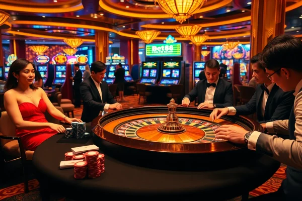 Join the excitement at bet88 with players enjoying a lively casino ambiance.