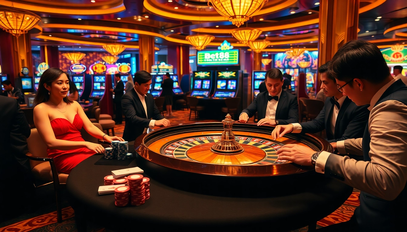Join the excitement at bet88 with players enjoying a lively casino ambiance.