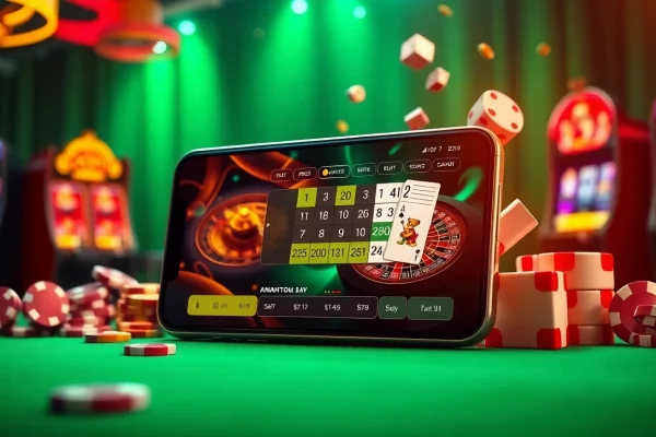 Experience thrilling gameplay on AMANAHTOTO with vibrant casino visuals and engaging slot machines.