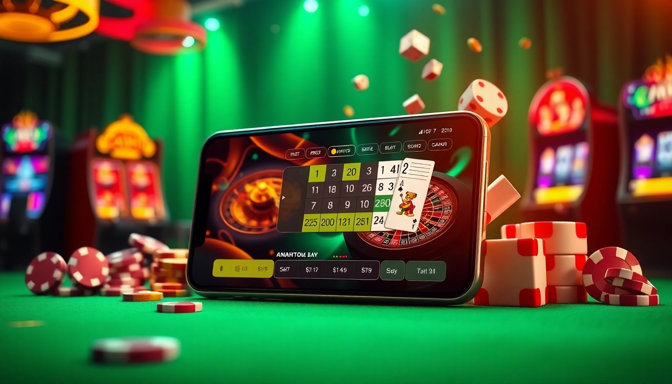 Experience thrilling gameplay on AMANAHTOTO with vibrant casino visuals and engaging slot machines.