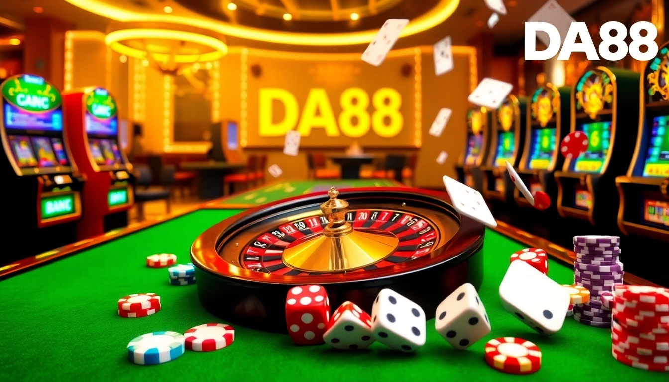 Experience the thrill of gambling at DA88 with vibrant casino tables and exciting games.