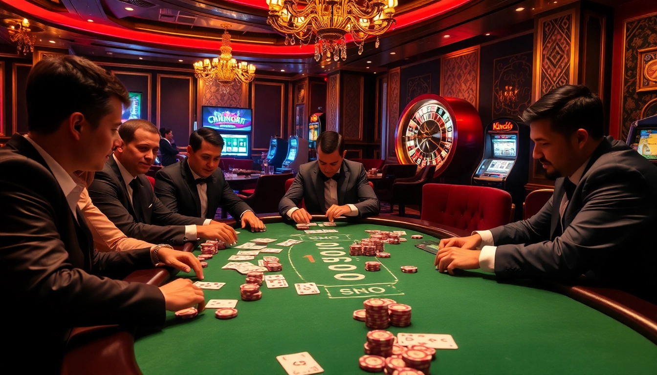 Experience high-stakes excitement at King88 com with poker chips and cards on a luxurious table.