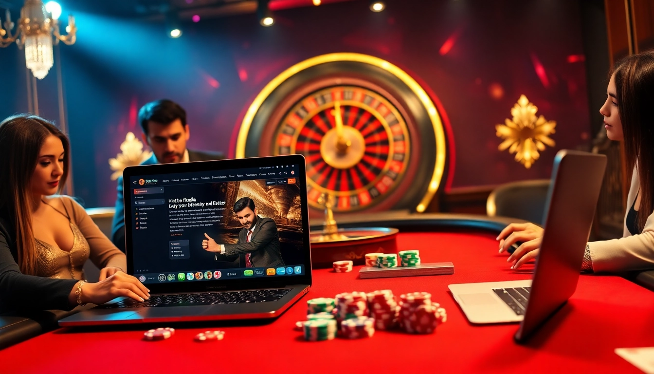 Experience the thrill of online gambling at https://s8hn.com/ with vibrant casino tables and excited players.