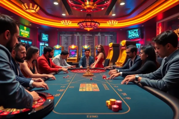 The hidden wiki dark web influences a thrilling poker scene in a luxurious casino environment.