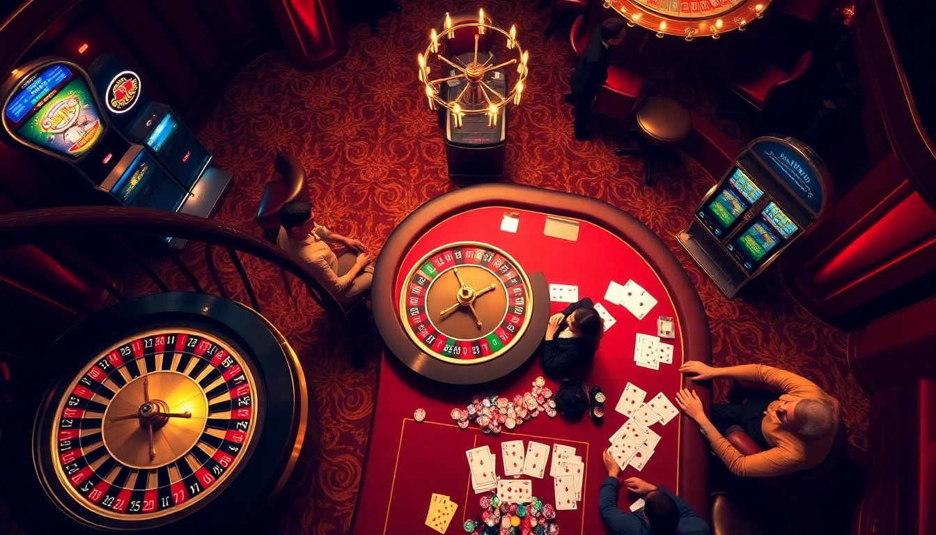 Engage in the excitement of Ketquaxoso at a vibrant casino table featuring roulette and poker.
