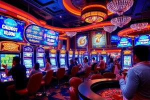 BRO138: Promo akhir tahun Toto Slot Terbaru Murah Hanya 10.000 engages players at an opulent casino slot area.