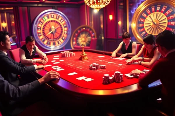 Experience thrilling gameplay with LEGO138 daftar at a vibrant casino table filled with excitement.