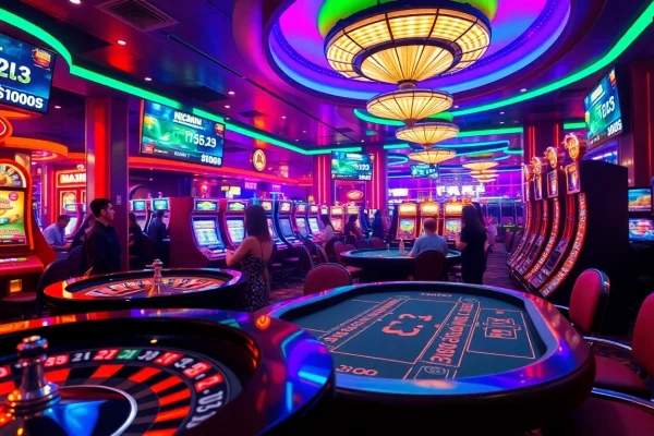 Players enjoying a thrilling experience at mk8th.net with engaging casino games and vibrant atmosphere.