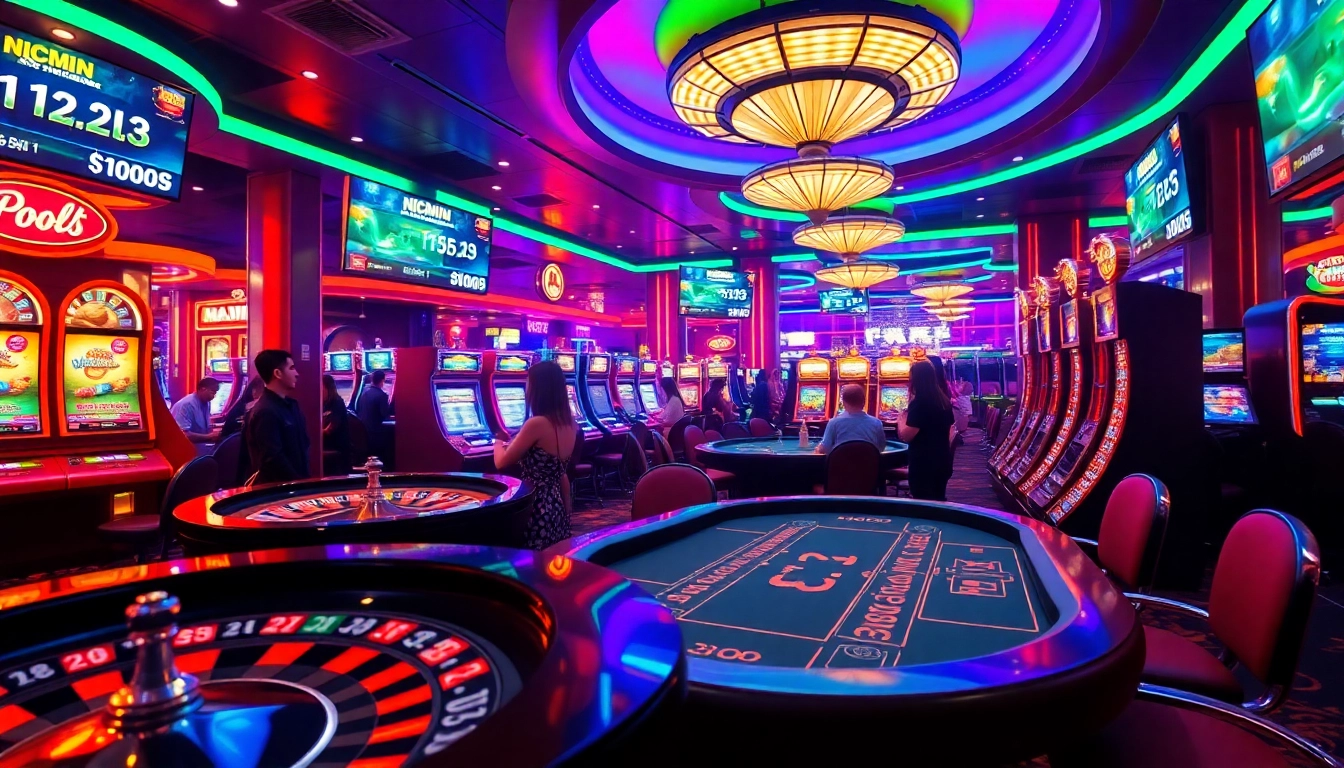 Players enjoying a thrilling experience at mk8th.net with engaging casino games and vibrant atmosphere.