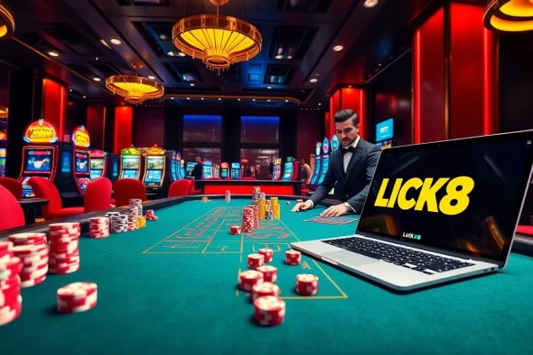 Experience the thrill of LUCK8 casino with vibrant gaming tables and exciting slots.