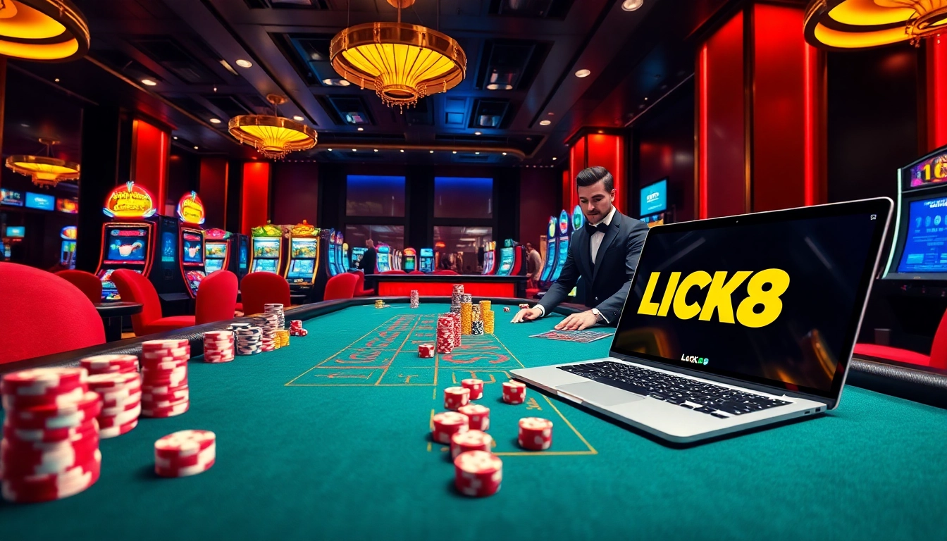 Experience the thrill of LUCK8 casino with vibrant gaming tables and exciting slots.