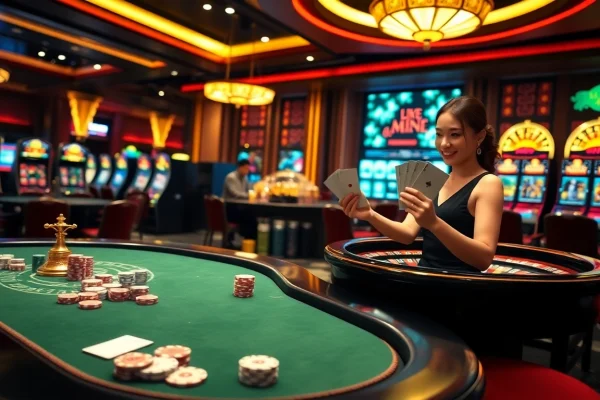 Experience thrilling gameplay at lv88.com with vibrant casino elements like poker chips and roulette.