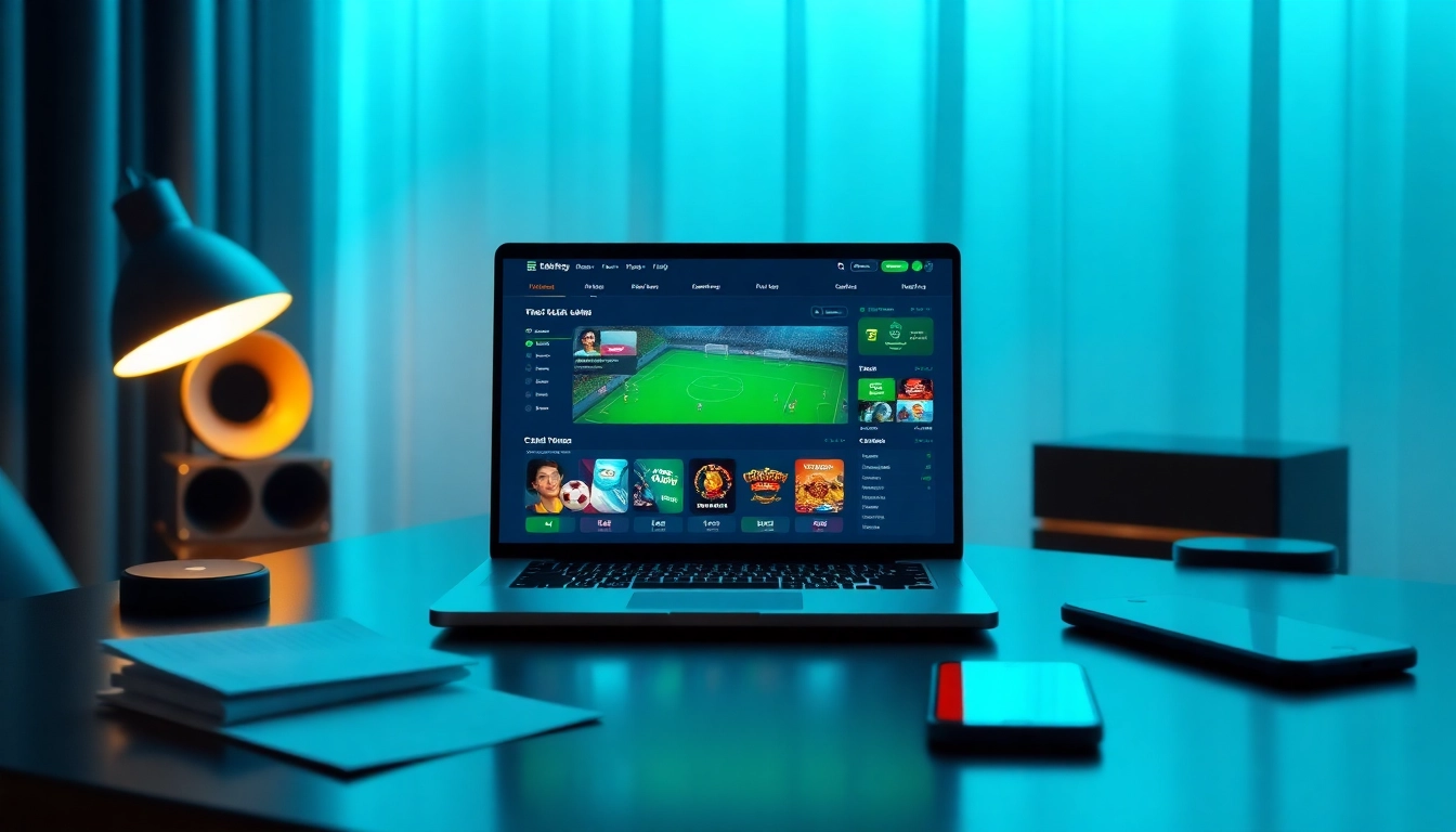 Nhà Cái Uy Tín online betting interface showcasing user-friendly design and vibrant betting options.