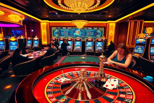 Winning gamblers enjoy roulette and card games in a luxurious casino setting emphasizing rr99 strategy.