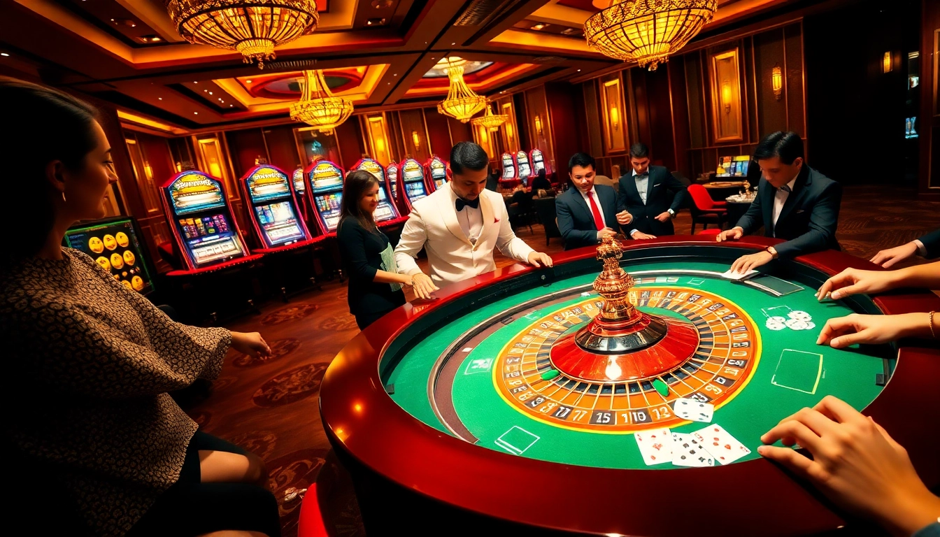 Join the excitement at dh88.com with players at a luxurious casino table.